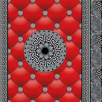 Tapet semilavabil Fox Wallcovering, Luxury 4034, model clasic, rosu-negru, hartie simplex, rola 0.53 m x 10.05 ml Tapet semilavabil Fox Wallcovering, Luxury 4034, model clasic, rosu-negru, hartie simplex, rola 0.53 m x 10.05 ml