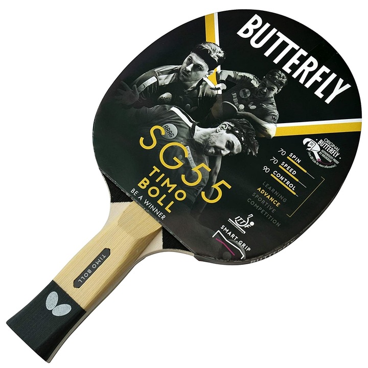 Paleta BUTTERFLY tenis de masa Timo Boll SG55, anatomic