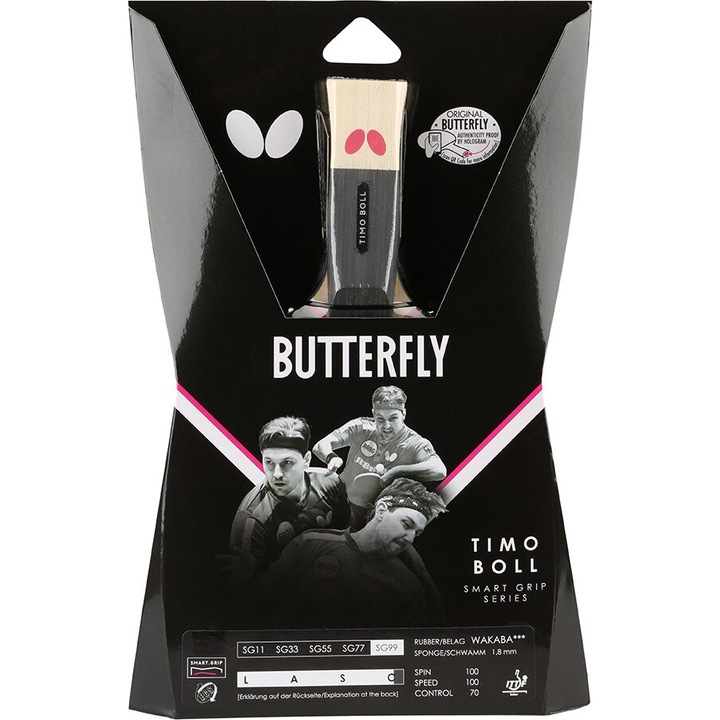 Paleta BUTTERFLY tenis de masa Timo Boll SG99, anatomic