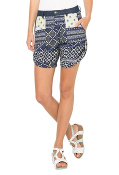 Pantaloni scurti dama, Desigual, albastru, 30 EU Pantaloni scurti dama, Desigual, albastru, 30 EU