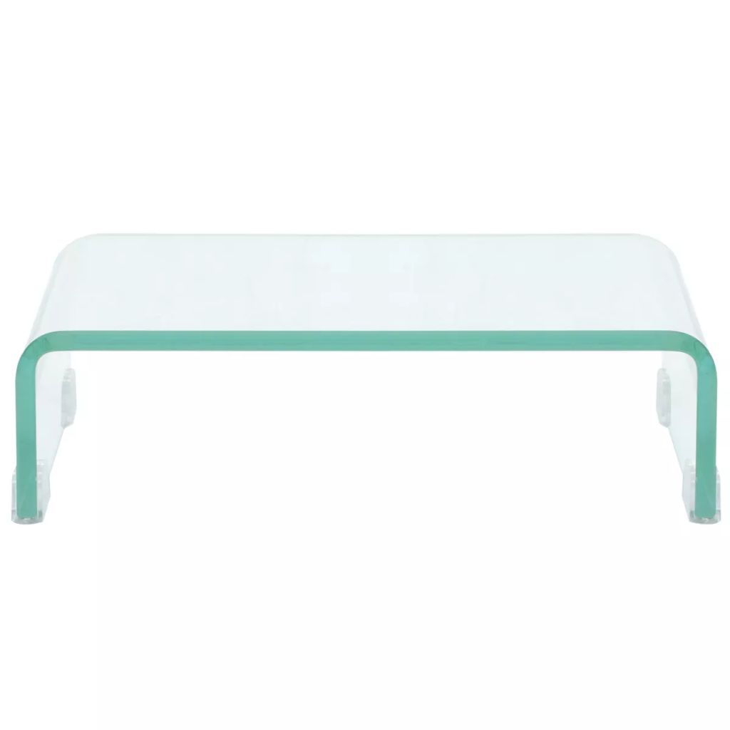 Comoda TV din sticla, vidaXL, Transparent, 40 x 25 x 11 cm