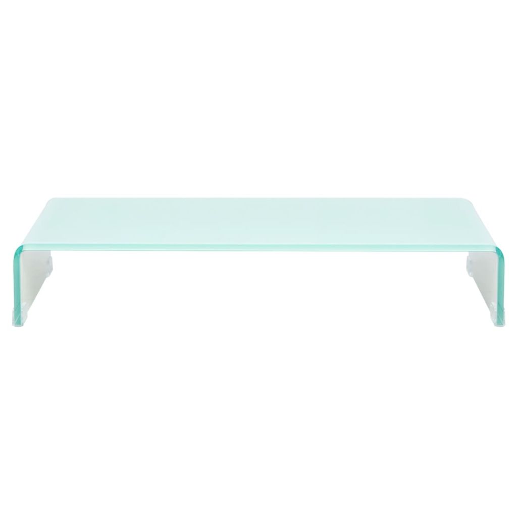 Comoda TV din sticla, vidaXL, Alb, 70 x 30 x 13 cm