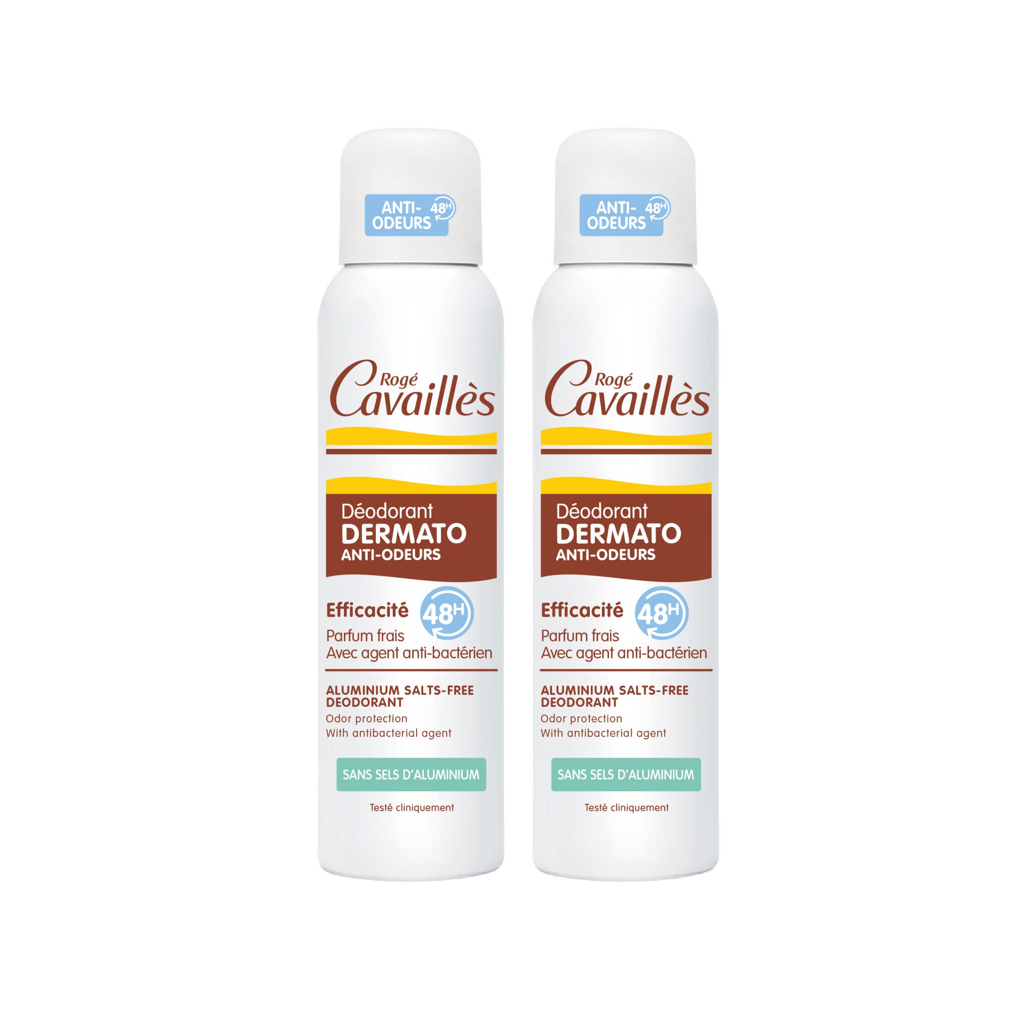 Set 2 x Deodorant spray dermatologic piele delicata si sensibila, Roge Cavailles, 150 ml