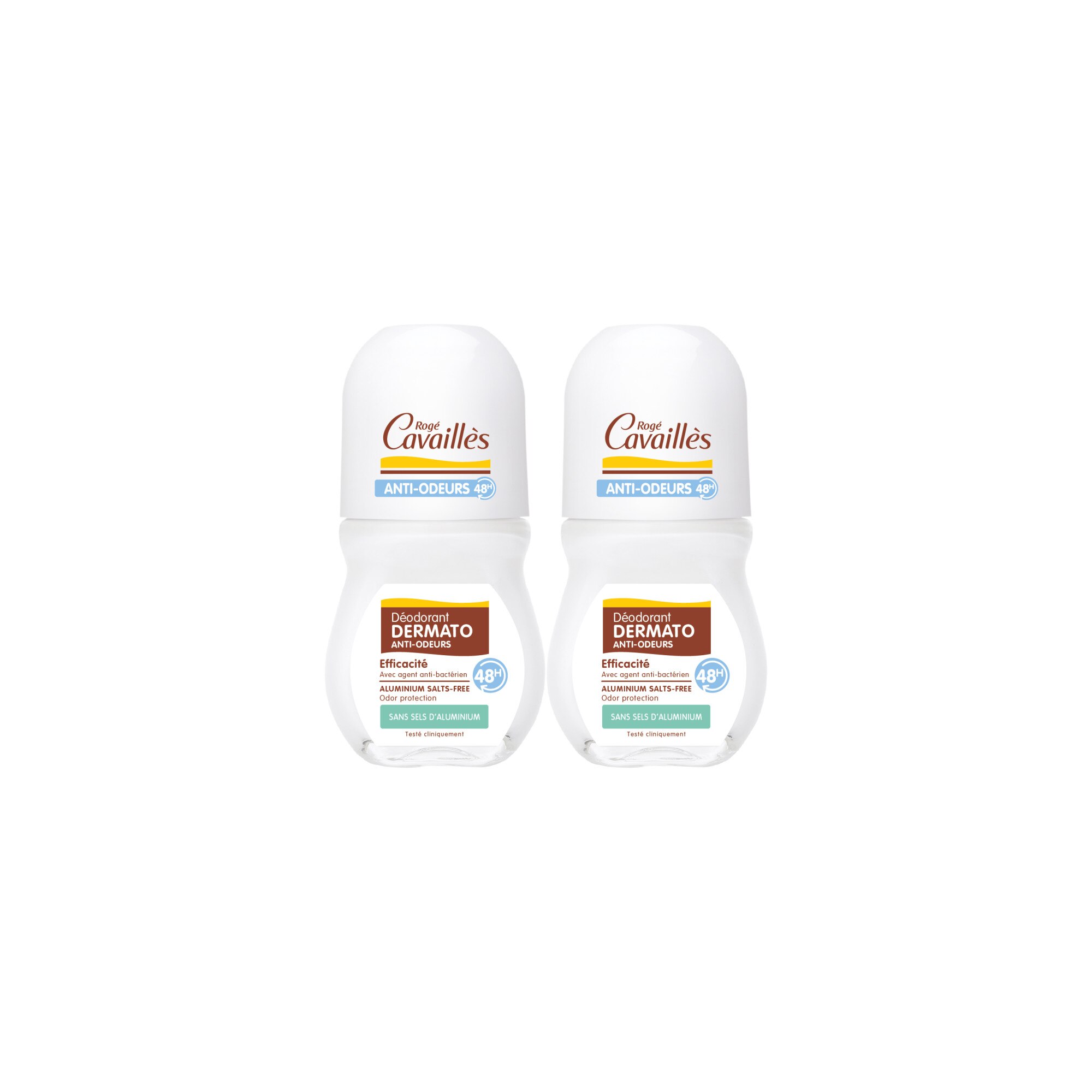 Set 2 x Deodorant roll-on dermatologic piele delicata si sensibila, Roge Cavailles, 50 ml