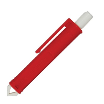 Dispozitiv de scos capusele, din plastic, 2 culoari alb si rosu, 9.3 cm lungime, 0.4mm partea activa Dispozitiv de scos capusele, din plastic, 2 culoari alb si rosu, 9.3 cm lungime, 0.4mm partea activa