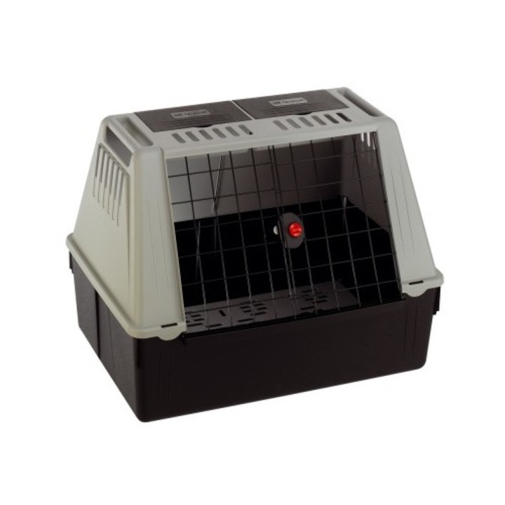 Cusca transport auto, Ferplast, Atlas Car 100, 100x60x66cm, Negru/Gri