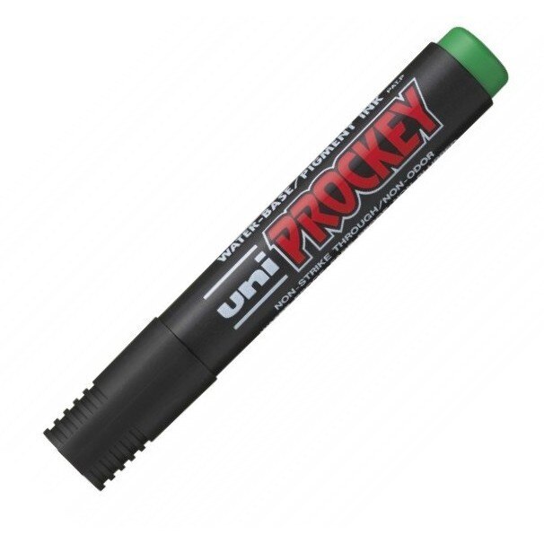 Marker permanent Uni-ball PM-122 Prockey varf rotund verde