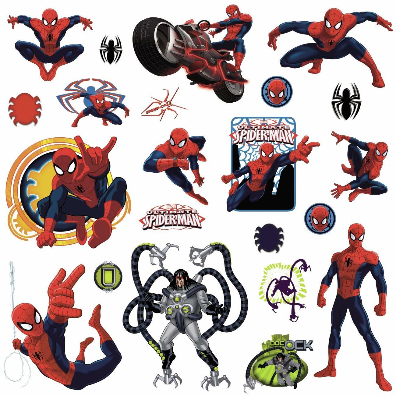 Sticker SPIDER MAN - 4 colite de 25,4 cm x 45,7 cm