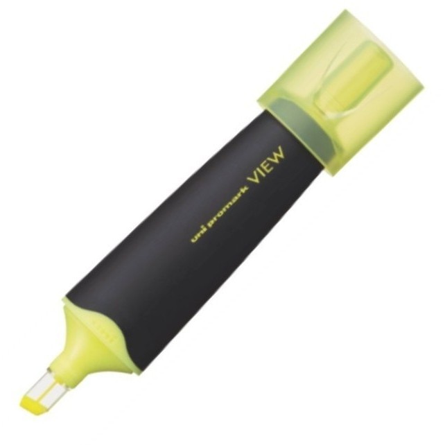 Textmarker Uni-ball Promark View USP-200 galben fluorescent