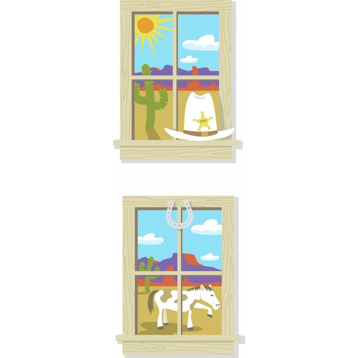 Stickere gigant OLD WEST | 2 colite de 68,6 cm x 101, 6 cm