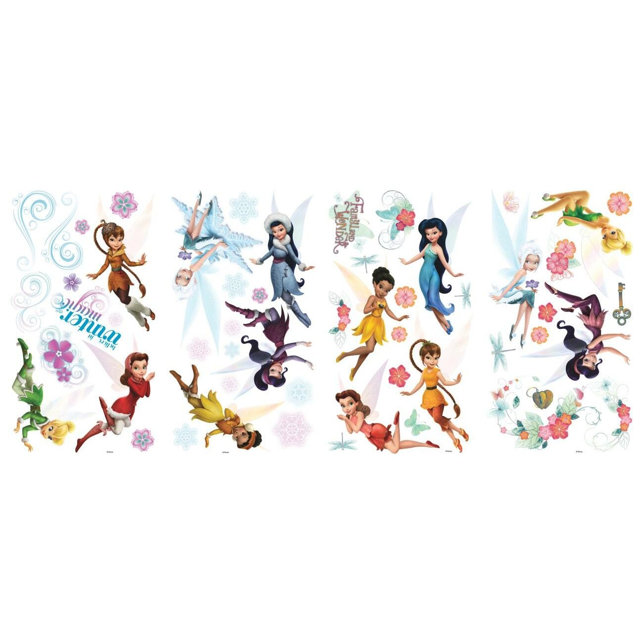 Sticker SECRET of the WINGS - ZANELE DISNEY | 4 colite de 25,4 cm x 45,7 cm