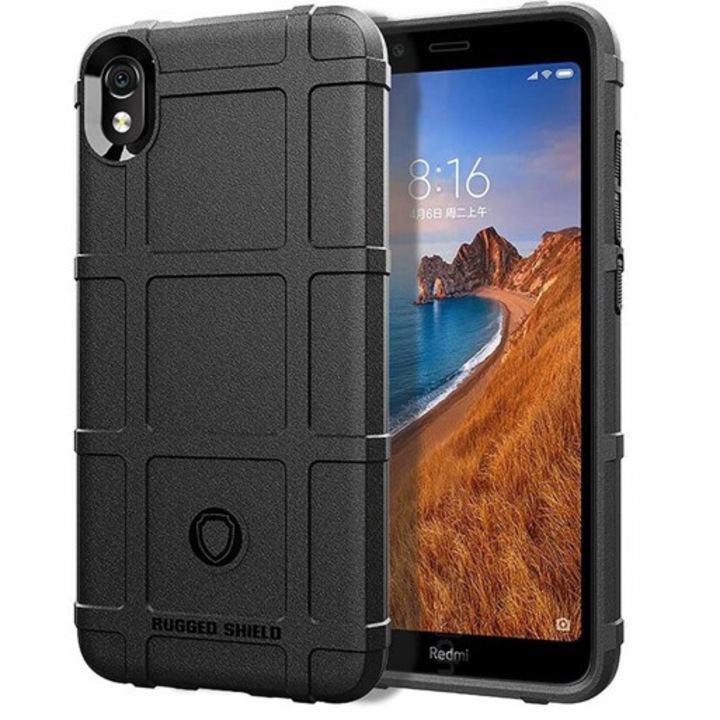 Xiaomi Redmi 7A strapabíró tok, négyzet alakú fekete