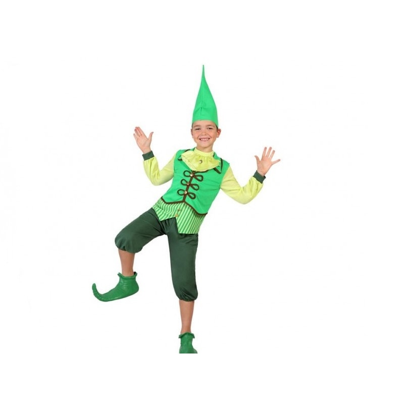 Costum carnaval copii Pitic cu verde, 7-8ani, Funny Party Shop