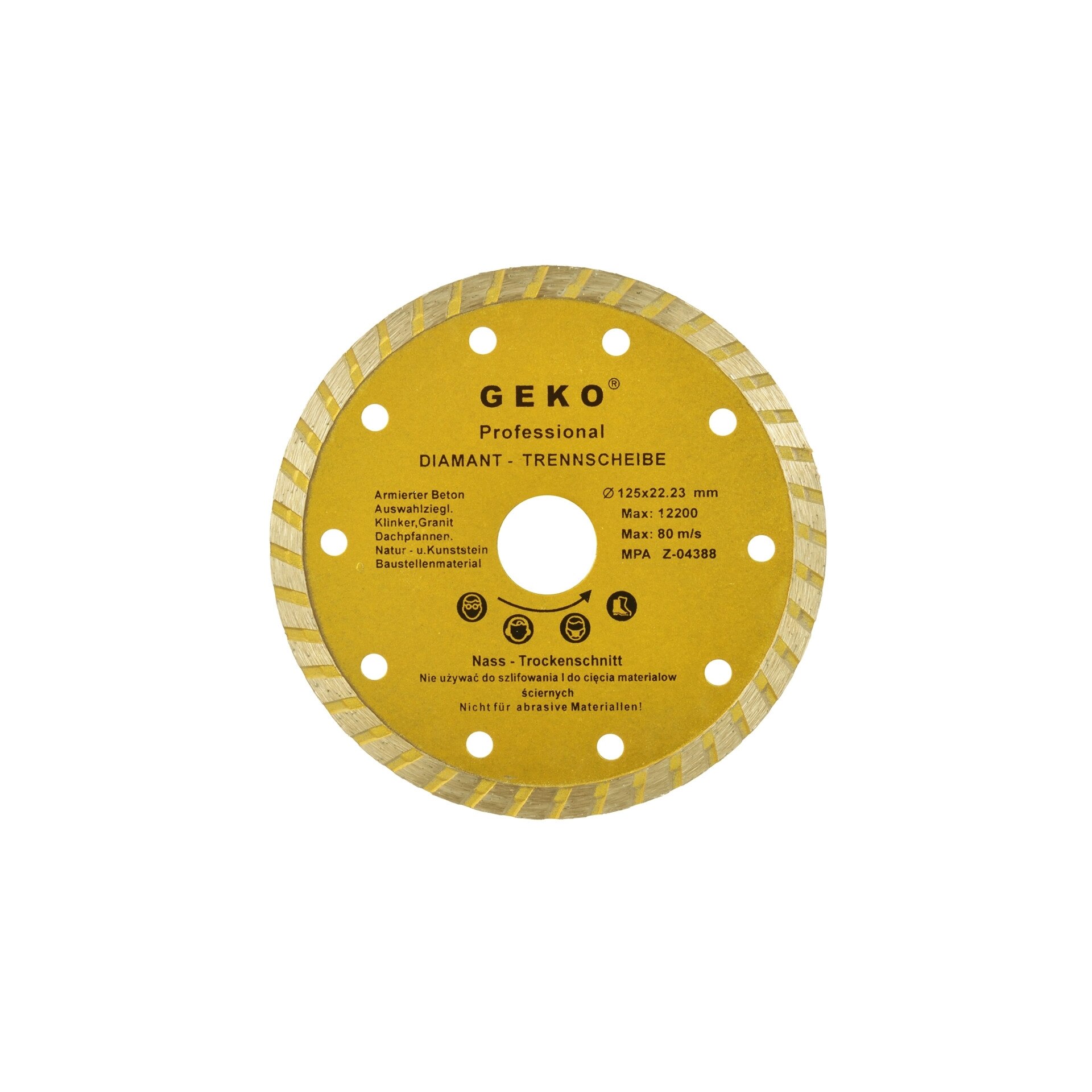 Disc diamantat 125mm turbo, GEKO PROFI, G00261