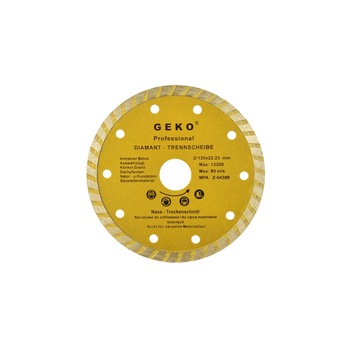 Disc diamantat 125mm turbo, GEKO PROFI, G00261 Disc diamantat 125mm turbo, GEKO PROFI, G00261