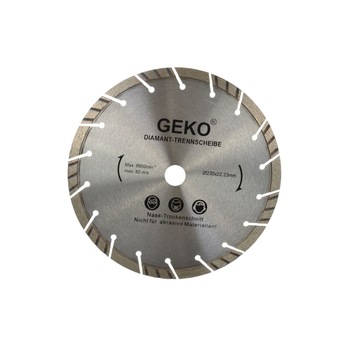 Disc diamantat segmentat argintiu 230mm, Geko G00223 Disc diamantat segmentat argintiu 230mm, Geko G00223