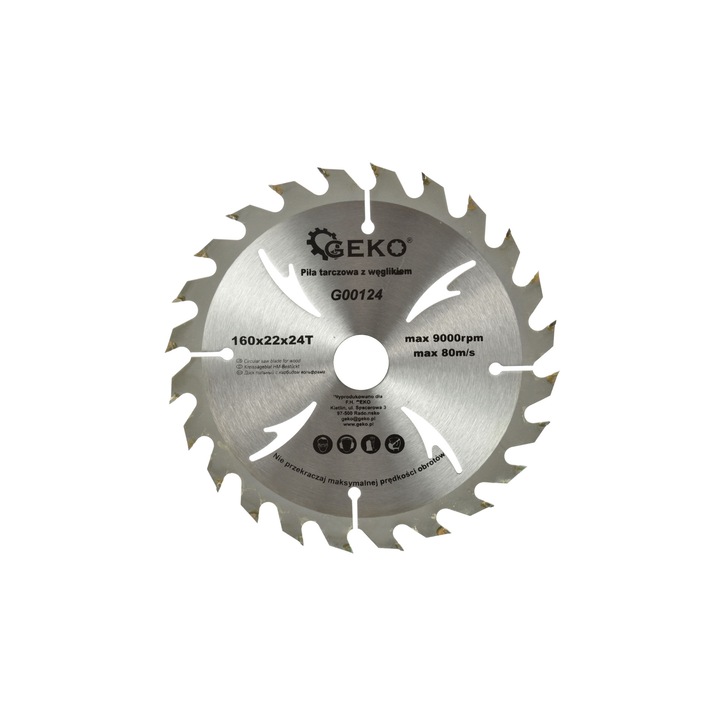 Диск за дърво Geko G00124, 160x22x24T