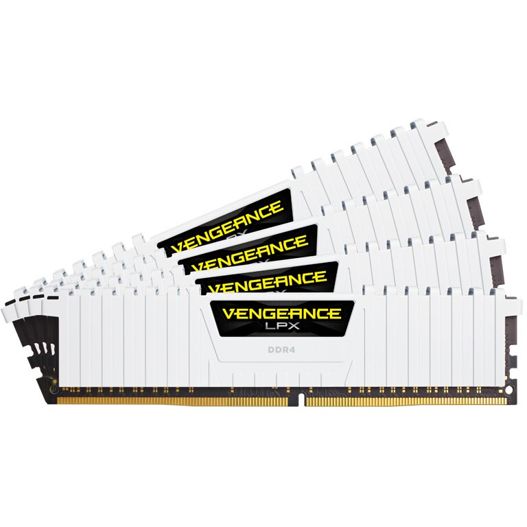 Memorie Corsair Vengeance LPX 64GB, DDR4, 2666MHz, CL16, 4x16GB, 1.2V - Alb