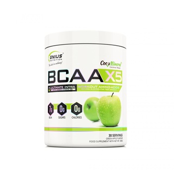 Genius Nutrition BCAA X5 cu aroma de Green Apple Mar Verde Genius Nutrition BCAA X5 cu aroma de Green Apple Mar Verde