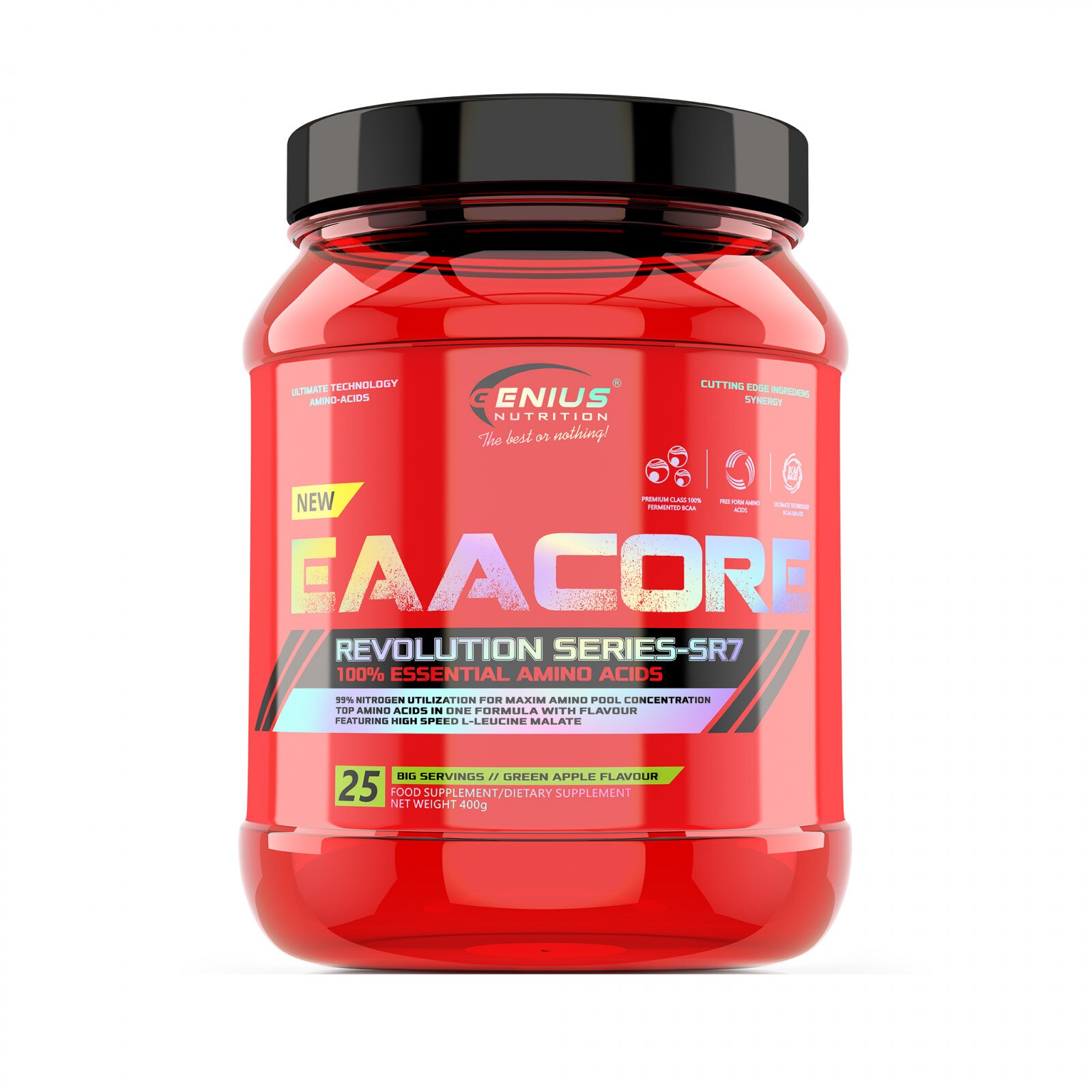 Genius Nutrition EAACORE Aminocizi esentiali cu aroma de Mere verzi Mere