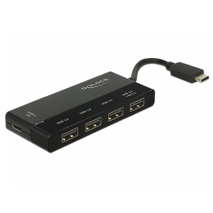 Хъб USB Delock 62793, USB Type-C 3.1 към 4 x USB-A