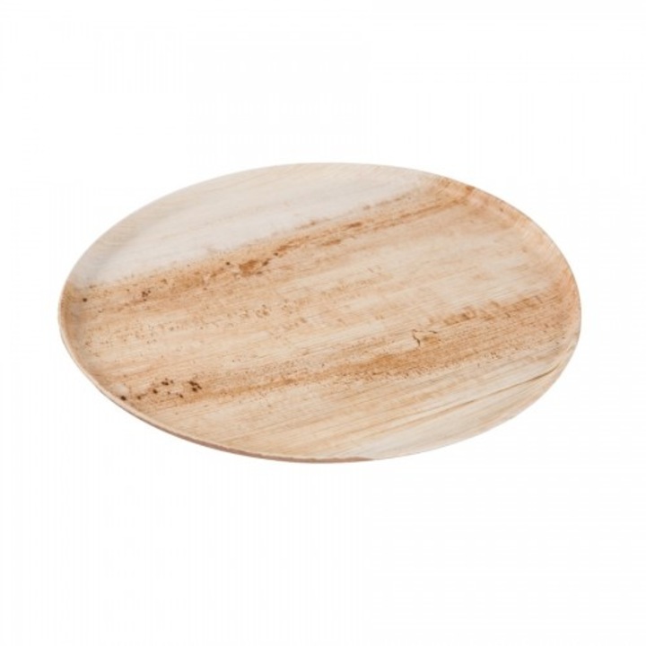 Farfurii biodegradabile pizza, frunze de palmier, Ø 25 cm, set 25 buc