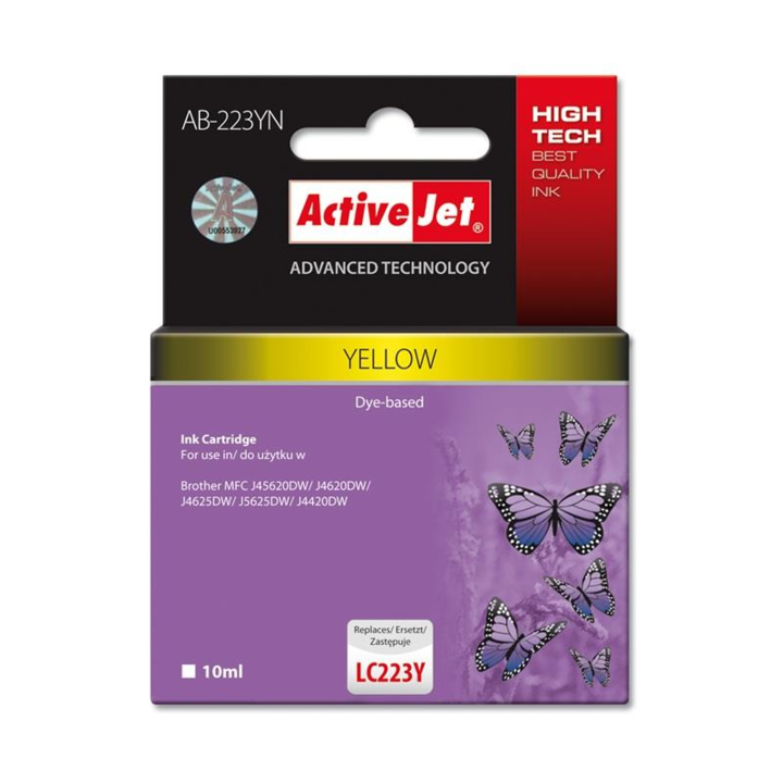 ActiveJet (Brother LC223Y) Tintapatron Sárga (AB-223YN)