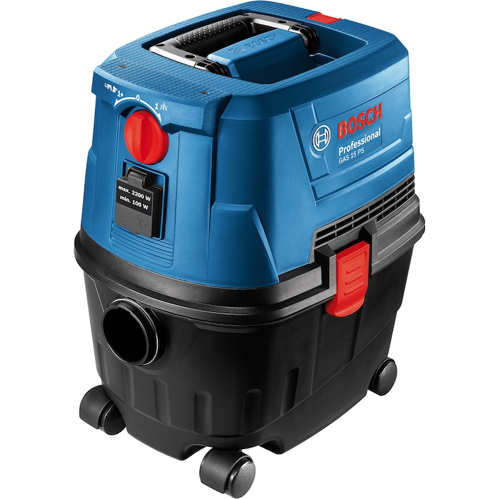 Bosch Professional porszívó, GAS 15 PS, 1100 W, 10L, Fekete/Kék