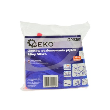 Set dispozitive de nivelare, 50 piese, Geko G00391 Set dispozitive de nivelare, 50 piese, Geko G00391