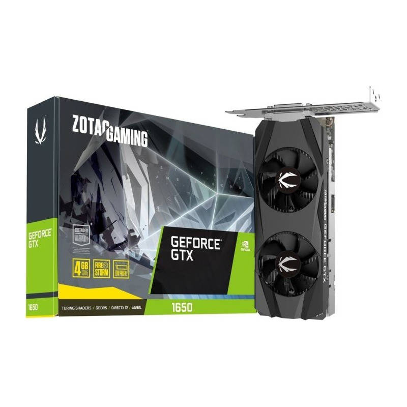 Placa video Zotac nVidia GeForce GTX 1650 Low Profile 4GB GDDR5