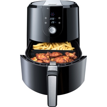 Friteuza digitala fara ulei XL Steba HF 5000, 1800 W, 5.2 litri, Termostat 80 - 200 °C, 7 programe: cartofi prajiti, peste, fructe de mare, carne vita, carne porc, carne pui, Negru Friteuza digitala fara ulei XL Steba HF 5000, 1800 W, 5.2 litri, Termostat 80 - 200 °C, 7 programe: cartofi prajiti, peste, fructe de mare, carne vita, carne porc, carne pui, Negru