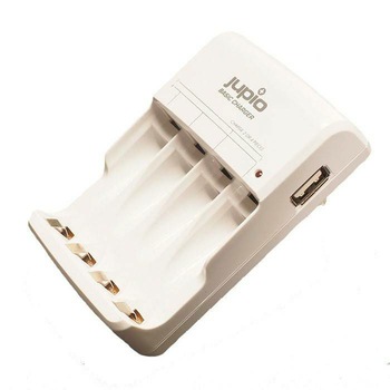 Incarcator Jupio Standard 12 ore PENTRU 4 Acumulatori AA si AAA si dispozitive USB Incarcator Jupio Standard 12 ore PENTRU 4 Acumulatori AA si AAA si dispozitive USB