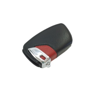 Husa protectie cheie originala BMW - Sport Line - piele neagra / rosie Husa protectie cheie originala BMW - Sport Line - piele neagra / rosie