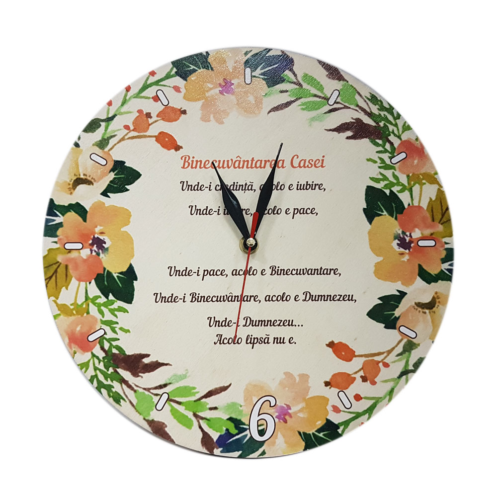 Ceas de Perete din Lemn 