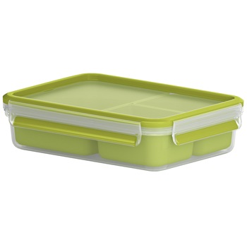 Caserola compartimentata Tefal Clip & Go, 1.2 L, Verde Caserola compartimentata Tefal Clip & Go, 1.2 L, Verde