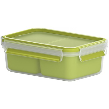 Caserola compartimentata Tefal Clip & Go, 1 L, Verde Caserola compartimentata Tefal Clip & Go, 1 L, Verde
