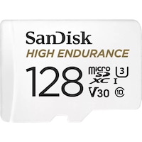 Card de memorie SanDisk micro SD High Endurance Video 128 GB, Class 10, V30, UHS-I U3 + adaptor