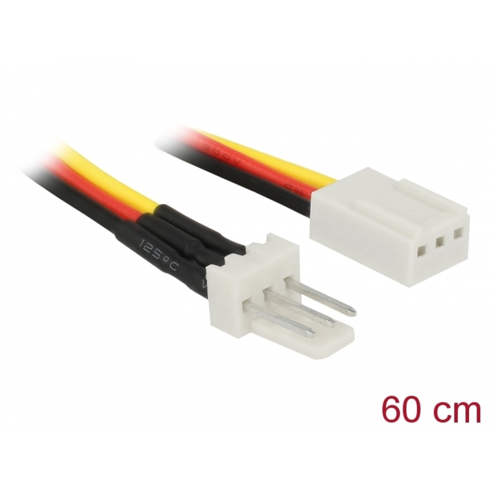 Cablu de alimentare ventilator 3 pini T-M 60cm, Delock 85752