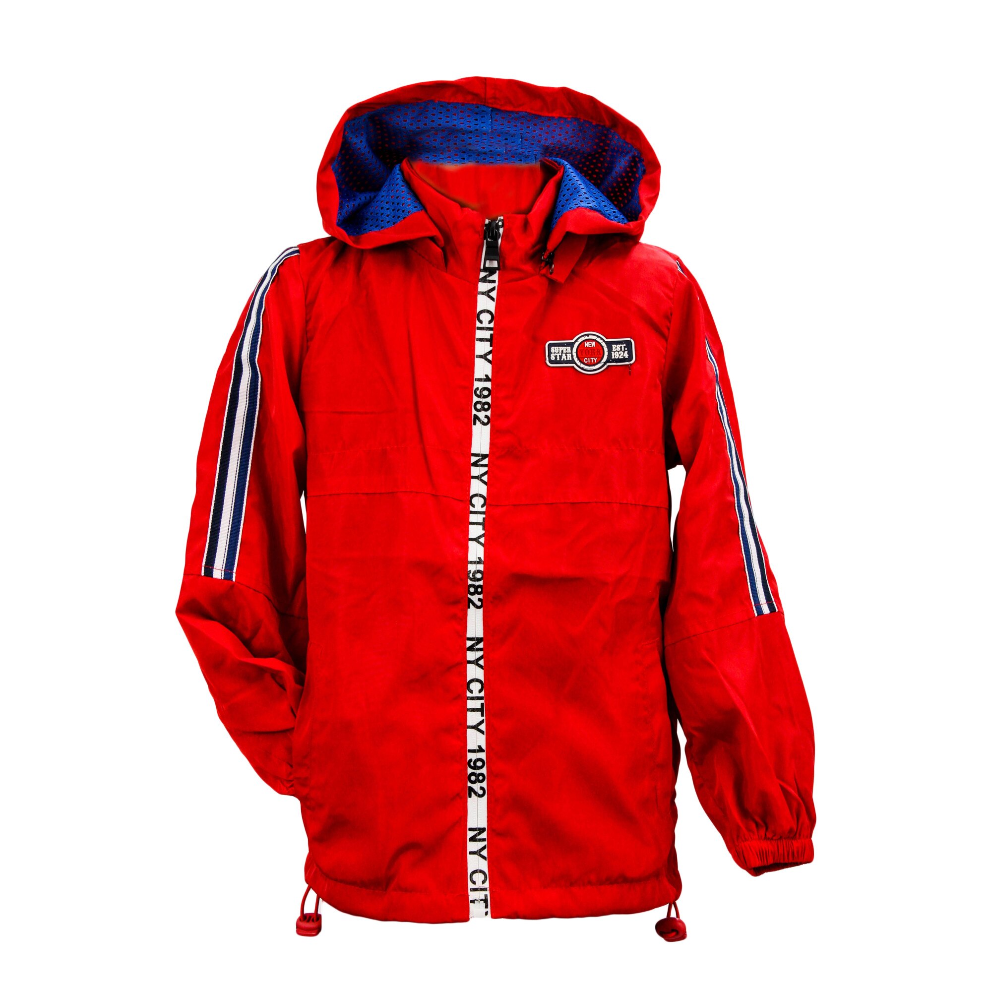 Geaca model Super Star, culoare rosie, varsta 4 ani