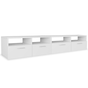 Set de 2 comode TV, vidaXL, PAL, Alb, 95 x 35 x 36 cm Set de 2 comode TV, vidaXL, PAL, Alb, 95 x 35 x 36 cm