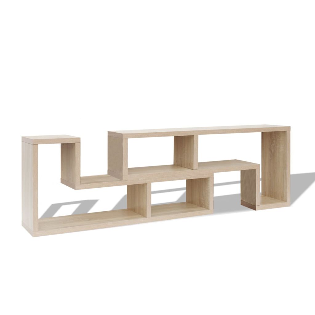 Comoda TV din MDF, vidaXL, 120 x 30 x 56,4/28 cm, Maro