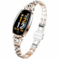 ceas smartwatch smartband h8 pentru femei ritm cardiac pedometru auriu imagen 9_0_
0