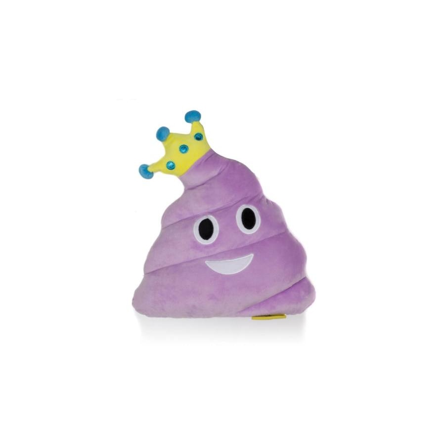 Perna decorativa emoji stil printesa Happy Face, Textil, Multicolor