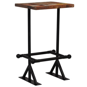 Masa de bar, multicolor, 60 x 60 x 107 cm, lemn masiv reciclat 245386 Masa de bar, multicolor, 60 x 60 x 107 cm, lemn masiv reciclat 245386
