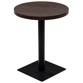Masa bistro, MDF si otel, rotunda, 60x75 cm, Cenusiu inchis Masa bistro, MDF si otel, rotunda, 60x75 cm, Cenusiu inchis