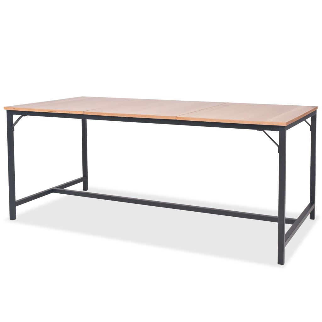 Masa de bucatarie, vidaXL, Lemn de frasin, Maro, 180 x 90 x 76 cm
