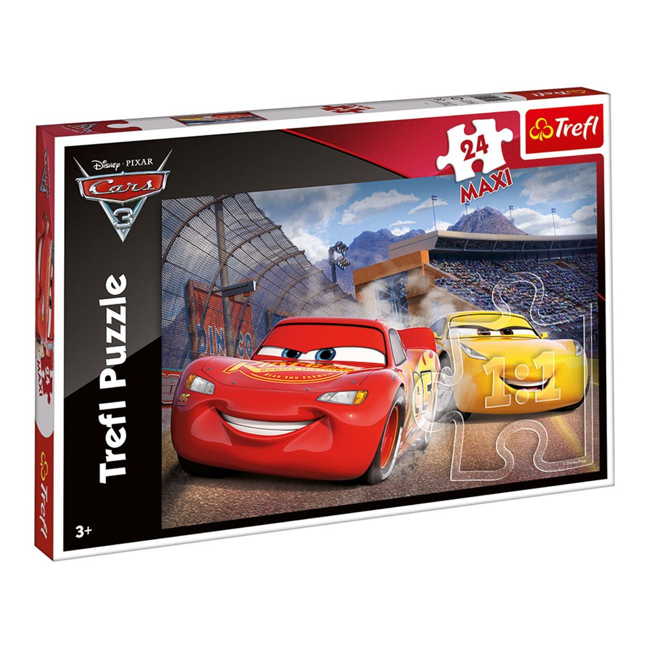 Puzzle pentru copii, model cars, 24 piese, multicolor
