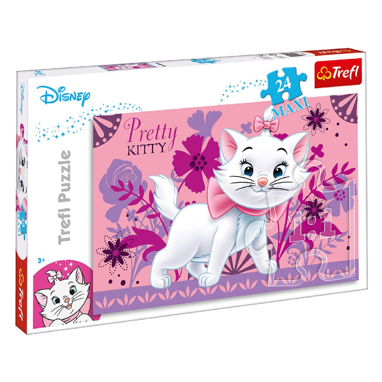 Puzzle pentru copii, model pretty kitty marie, 24 piese, multicolor