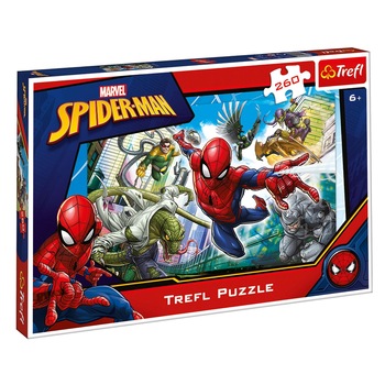 Puzzle pentru copii, model spiderman, 260 piese, multicolor Puzzle pentru copii, model spiderman, 260 piese, multicolor