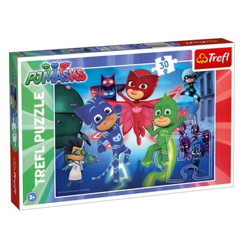 Puzzle pentru copii, model pj masks, 30 piese, multicolor Puzzle pentru copii, model pj masks, 30 piese, multicolor